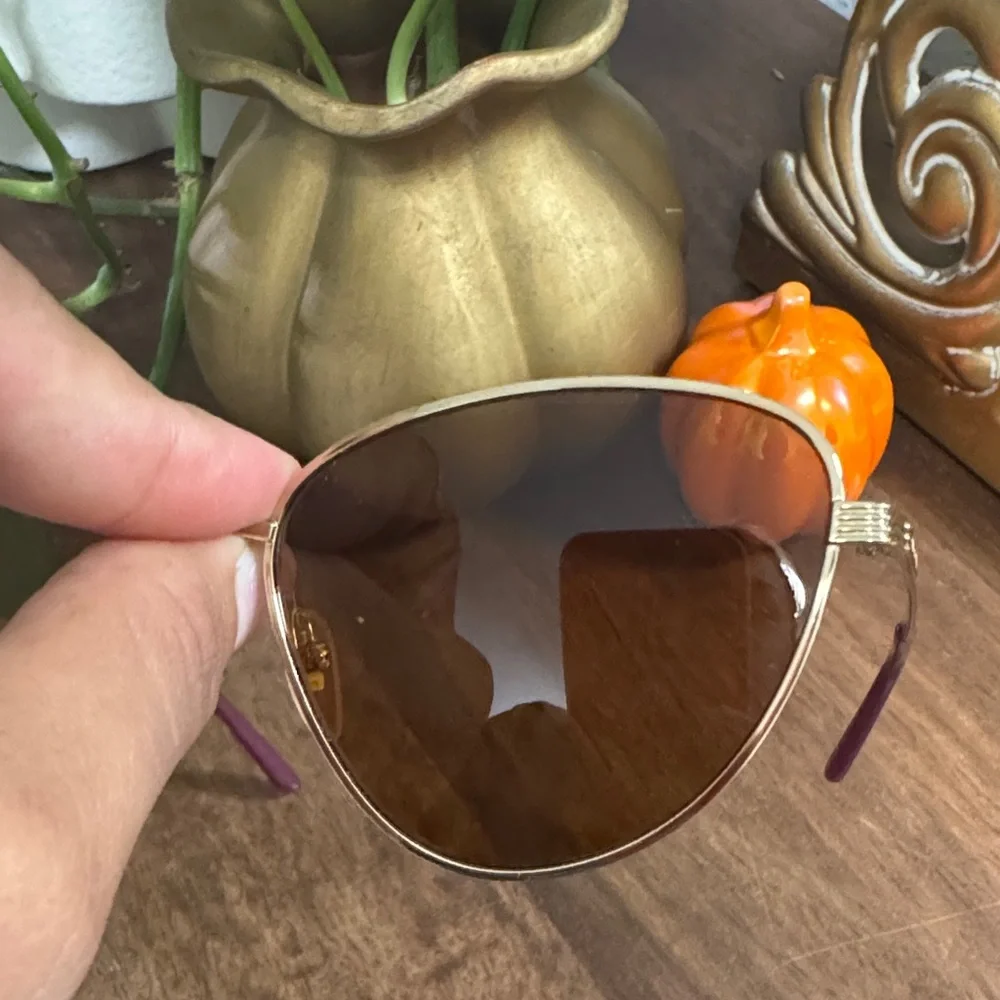 Gucci Gold Cat-Eye Sunglasses